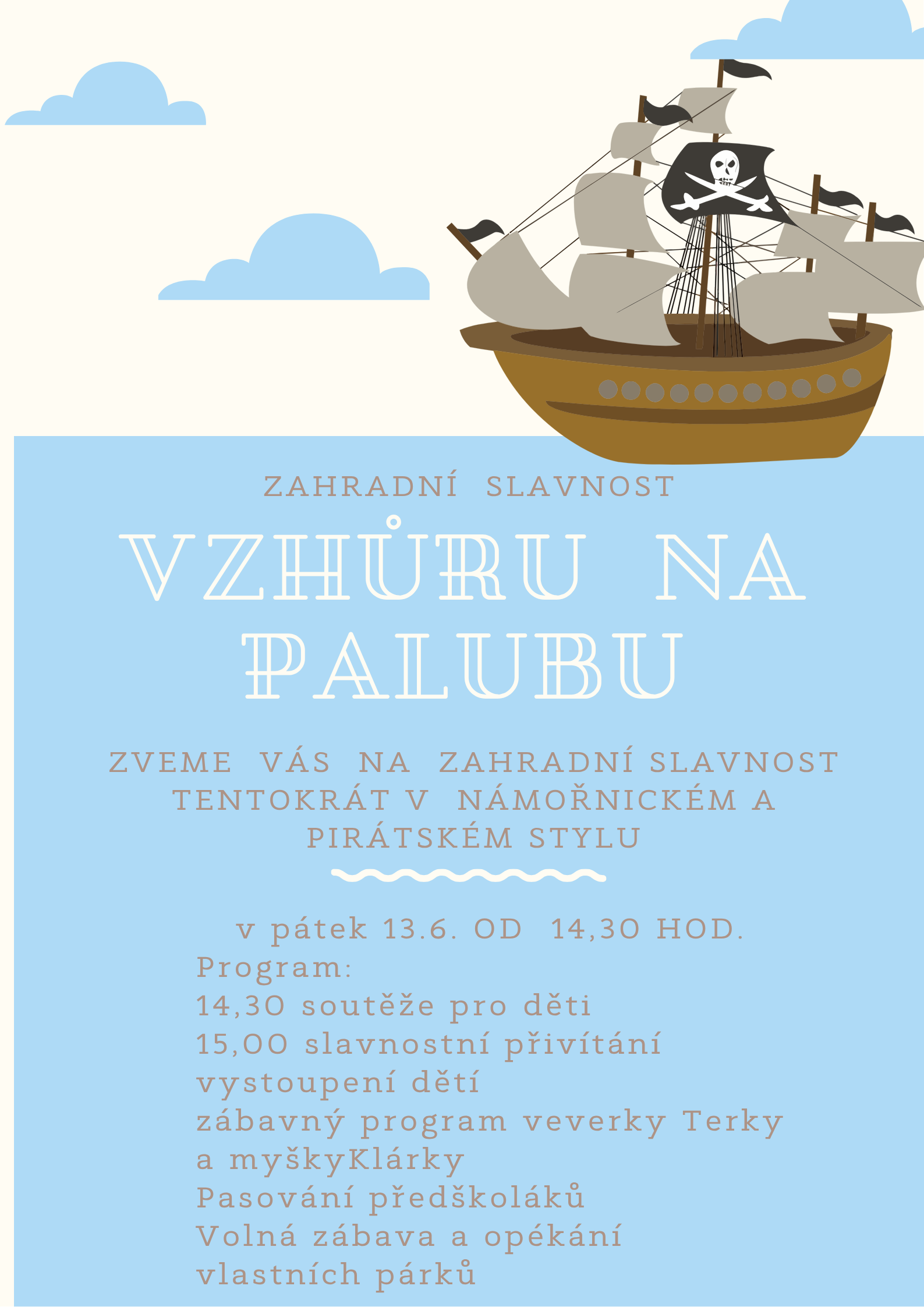 Světle Modrý Pirát Narozeniny Plakát.png